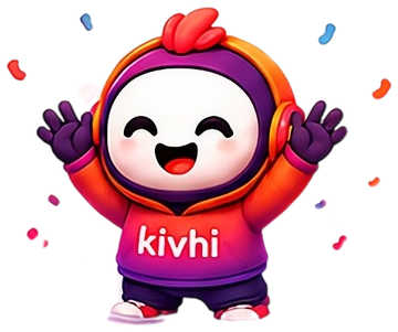 Kivhi mascot — excited