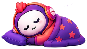 Kivhi mascot — sleeping